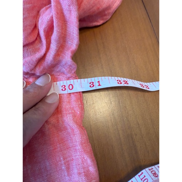 Sigrid Olsen 3X Pink Linen Button Down Long Sleeve Relaxed Tunic Top - Picture 7 of 8
